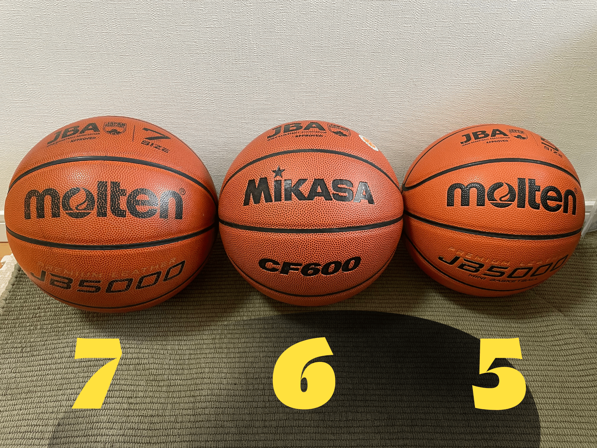 バスケットボールの種類と選び方：サイズ編】カテゴリー別に重さや大き
